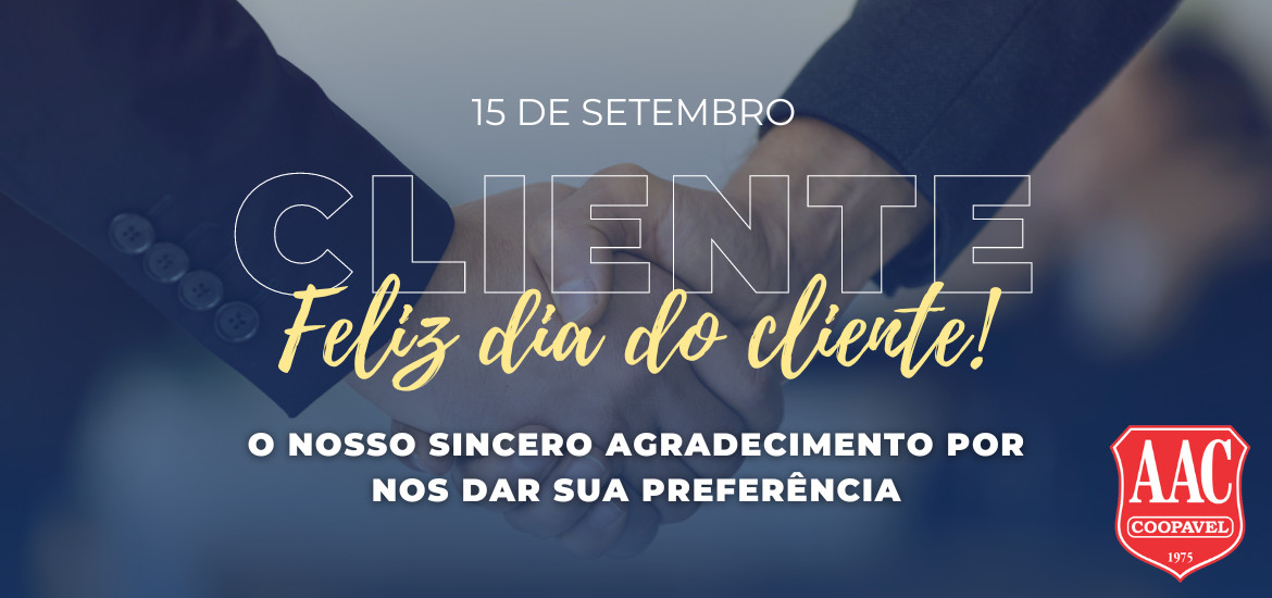 Feliz Dia do Cliente